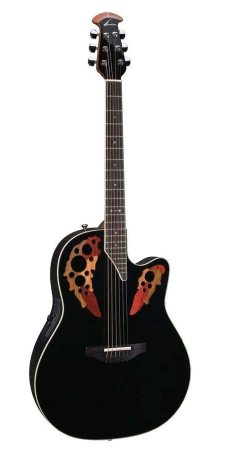 E-Acoustic Guitar Standard Elite Deep Contour Cutaway Black