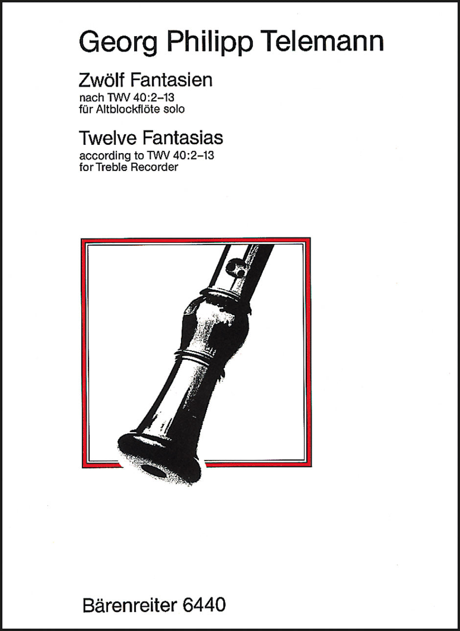 Telemann G. P. - 12 Fantaisies TWV 40:2-13 - Flute a Bec Alto