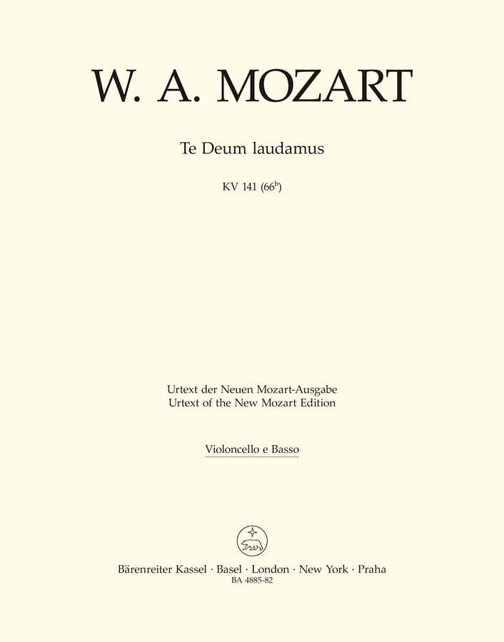 Mozart W.a. Te Deum Laudamus KV 141 (66B)