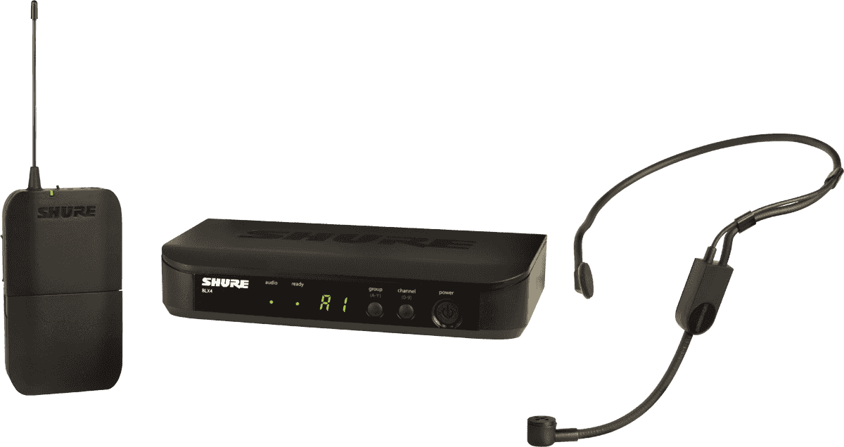 Sistema HF simples com microfone de cabeça