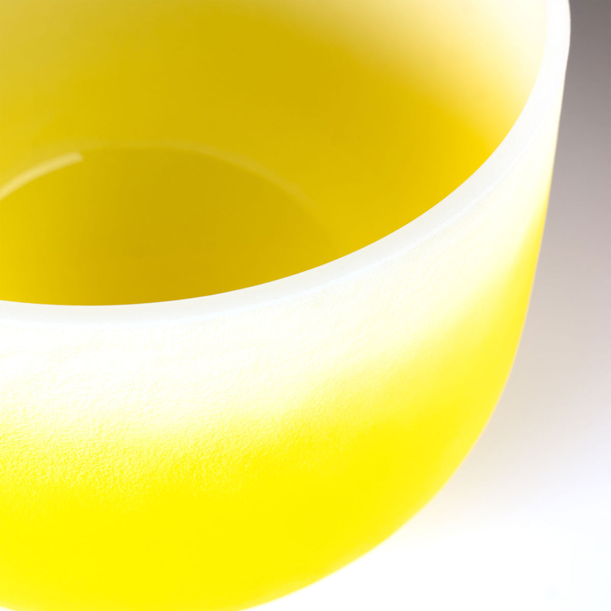 Taça sonora de cristal Chakra 12" - Plexo solar amarelo E (432 Hz)