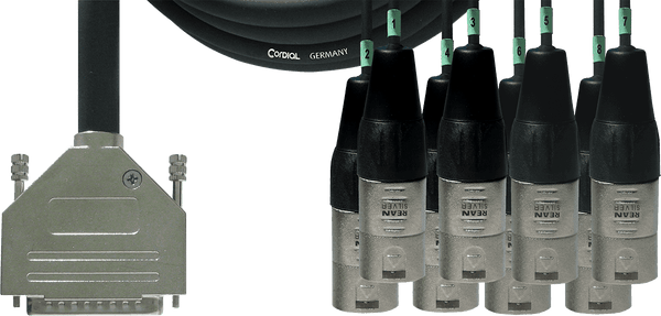 Cabo de Interface SUB-D/8 XLR Machos 1,5 M