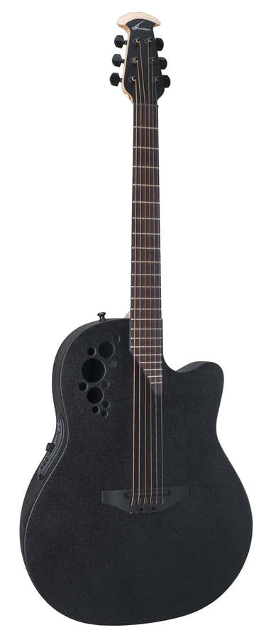 E-Acoustic Guitar Elite Tx Deep Contour Cutaway Black Textured