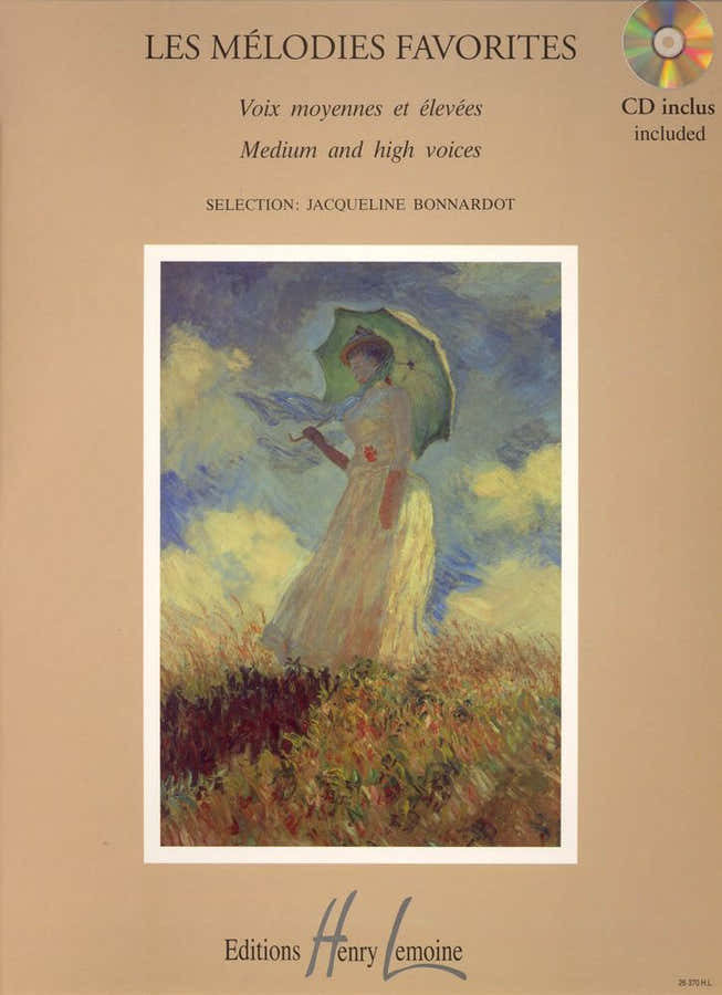 Bonnardot Jacqueline - Melodies Favorites + Cd - Voix Elevee Ou Moyenne Piano