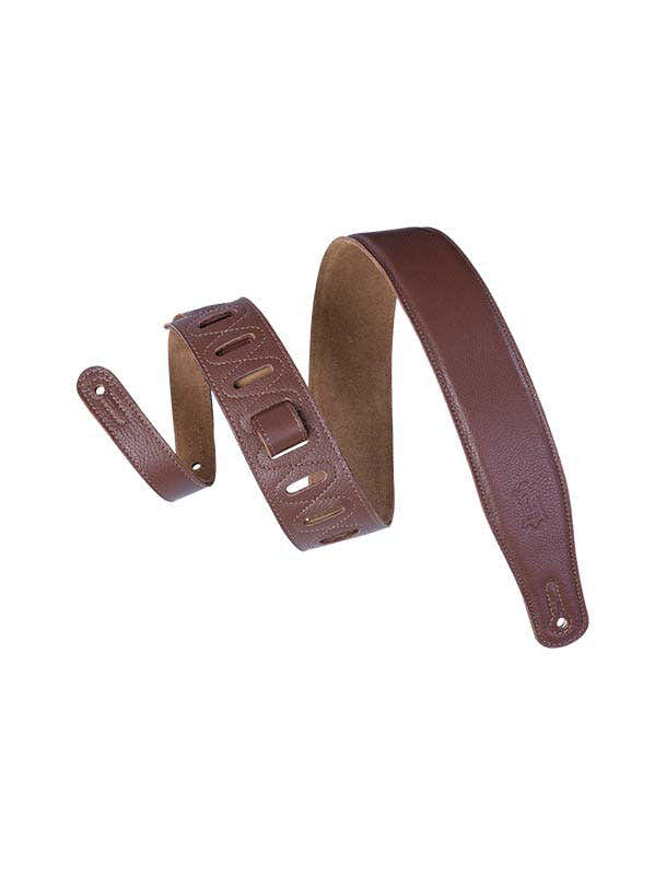 Couro Acolchoado Com Parte Traseira De Camurça 6,4 Cm - Castanho