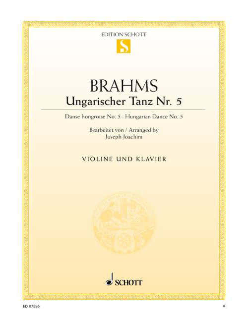 Brahms - Danse Hongroise No. 5 - Violon et Piano