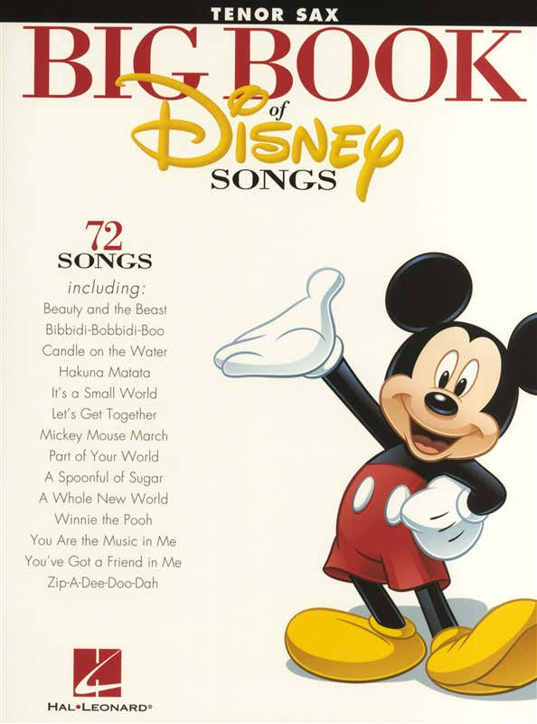 The Big Book Of Disney Songs Instrumental Folio Ténor Saxophone - Ténor Saxophone