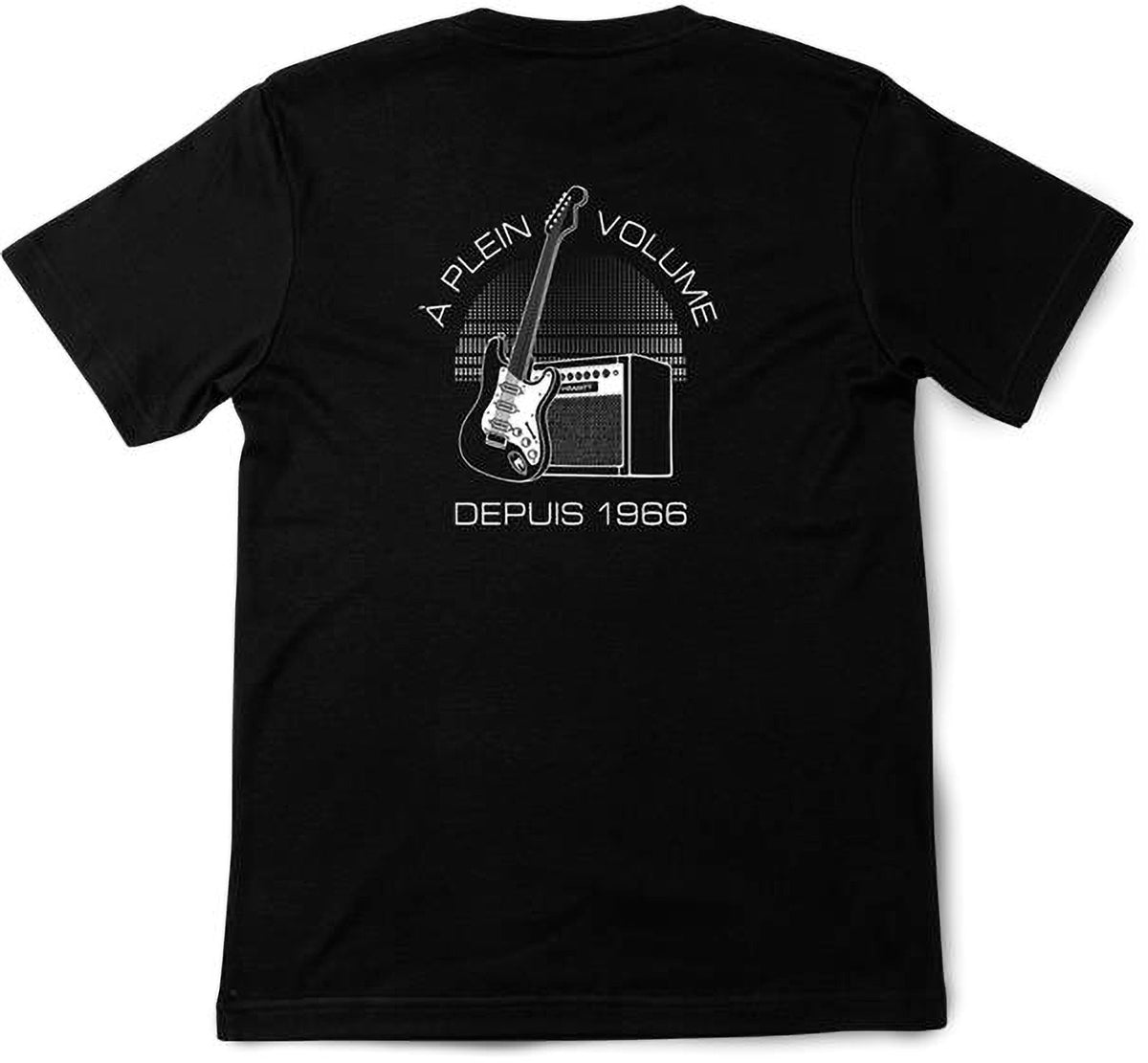 Black T-Shirt White Classic Logo M-Size