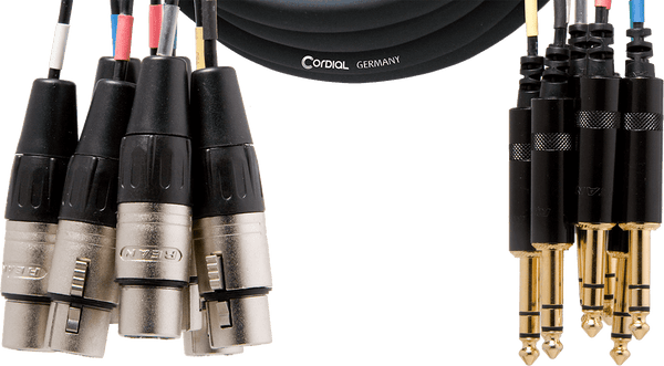 Multipar 8 XLR Fêmea/8 Jack Estéreo 3 M