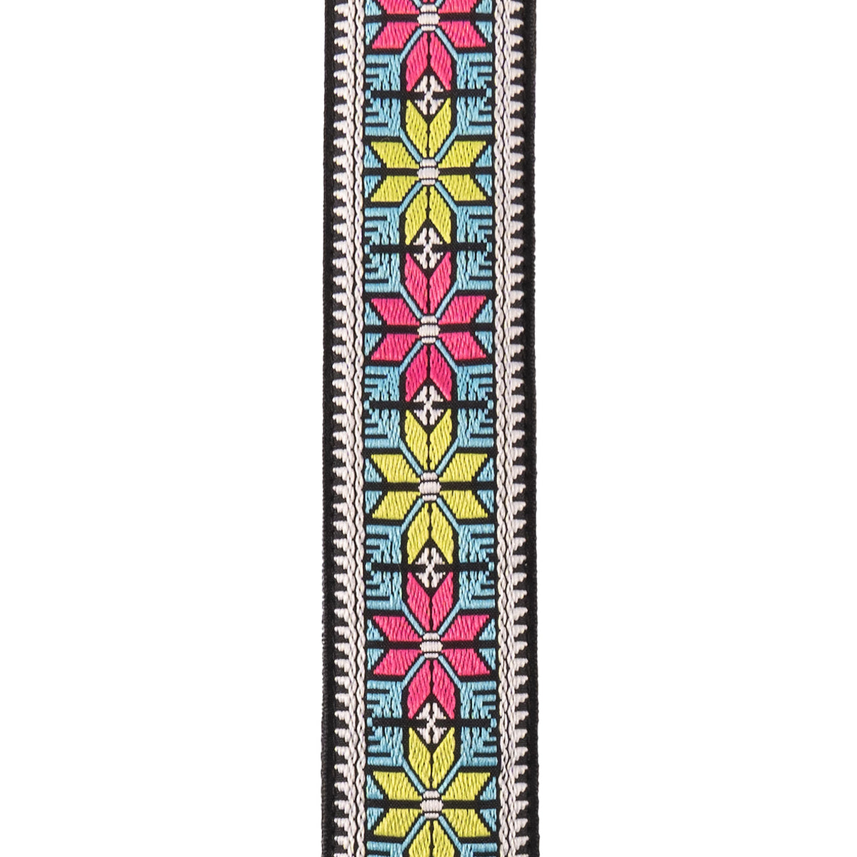 PAD LOCK WOVEN GUITAR STRAP PARALLEL FLOWERS