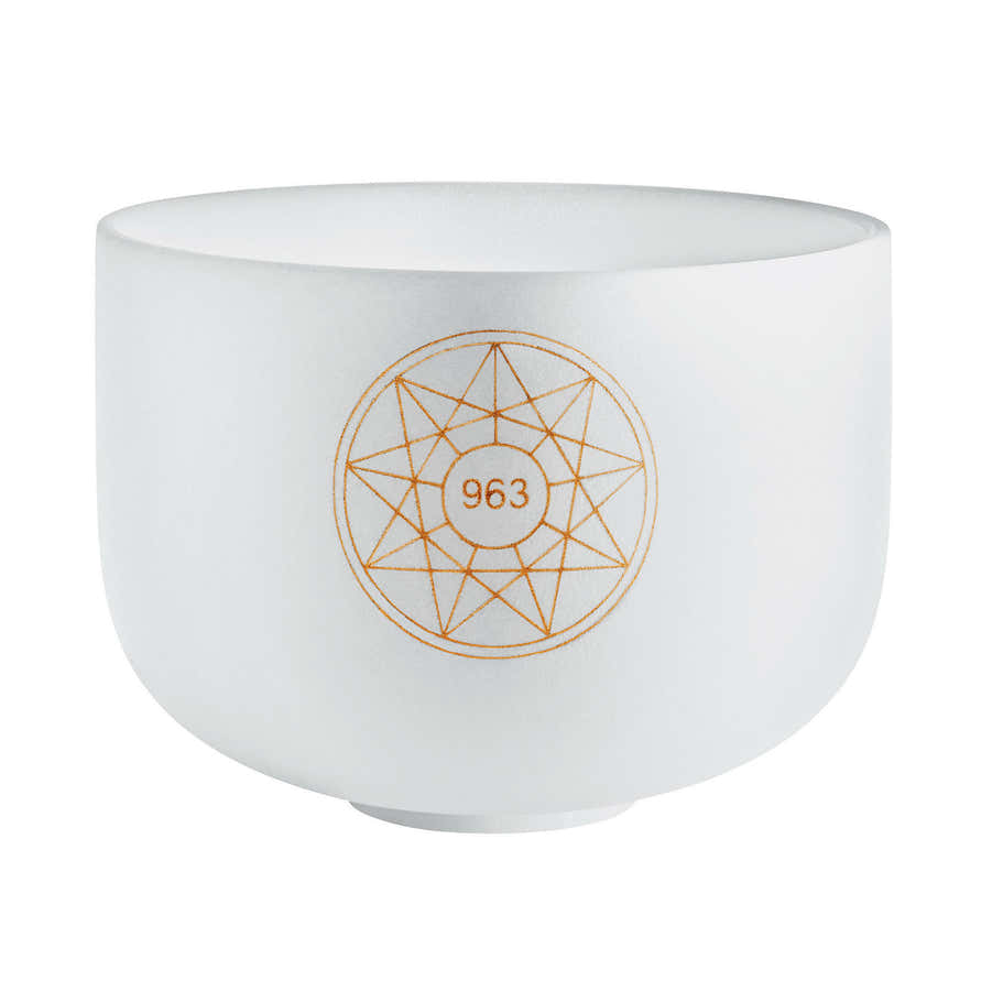 MEINL SONIC ENERGY SOLFEGGIO CRYSTAL SINGING BOWL 10" 963 HZ NOTE B4
