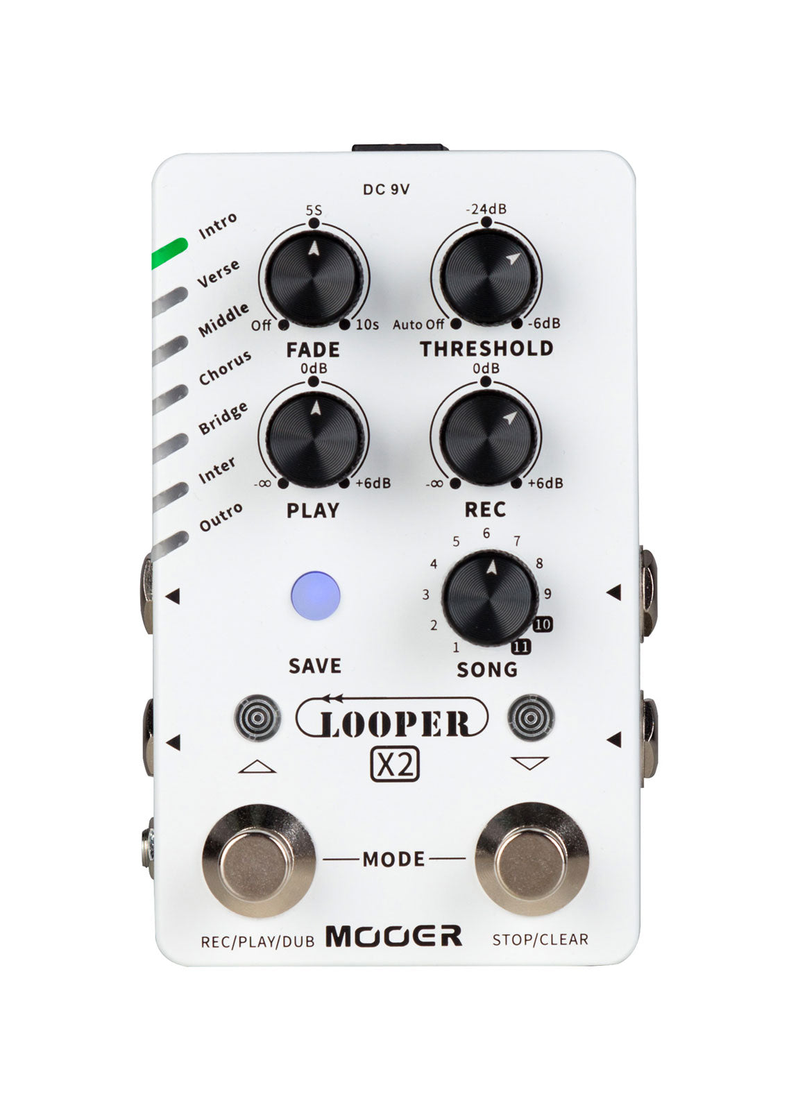 Mooer Looper estéreo X2 Branco