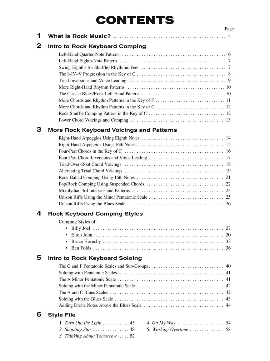 HAL LEONARD KEYBOARD STYLE BEGINNING ROCK KEYBOARD + AUDIO TRACKS - KEYBOARD