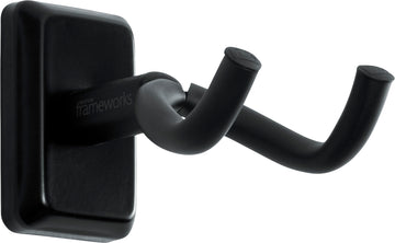 Suporte de parede para guitarra com placa preta
