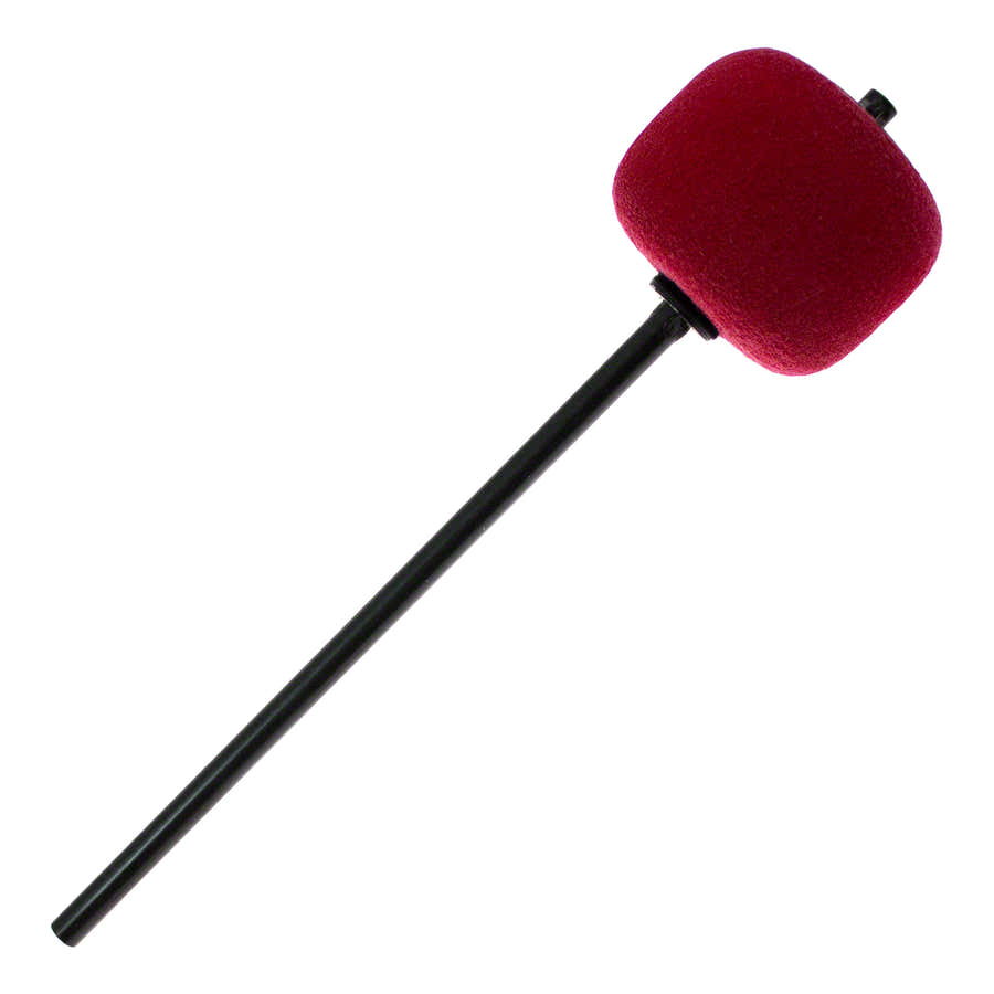 206CKR Batedor de pedal de bombo Feltro Vermelho Haste Preta