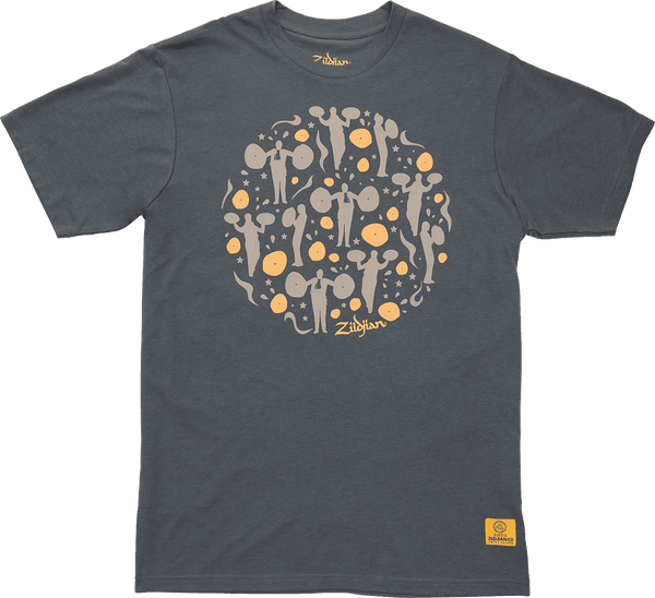 Zildjian T-Shirt Size S Logo " Classical " - Zat0051-Le