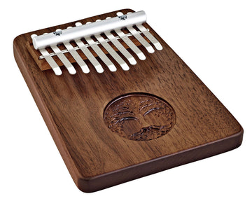 MEINL SONIC ENERGY SOLID KALIMBA 10 NOTES BLACK WALNUT TREE OF LIFE