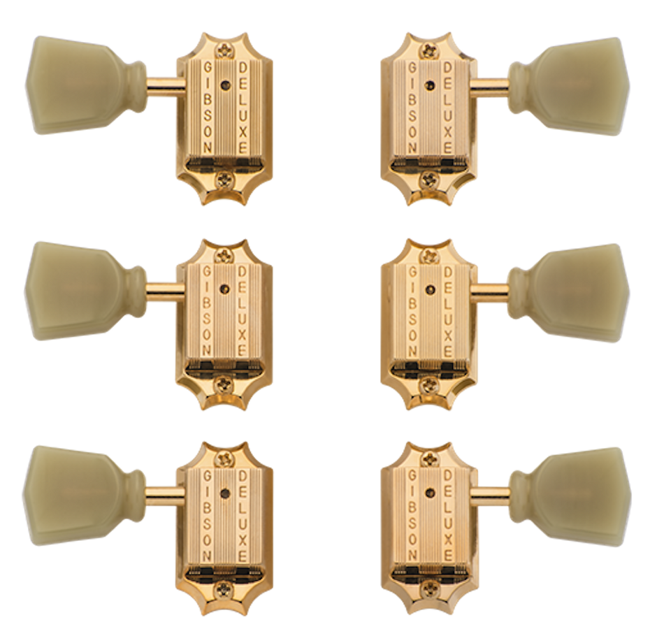 PARTS DELUXE GREEN KEY TUNER SET VINTAGE GOLD