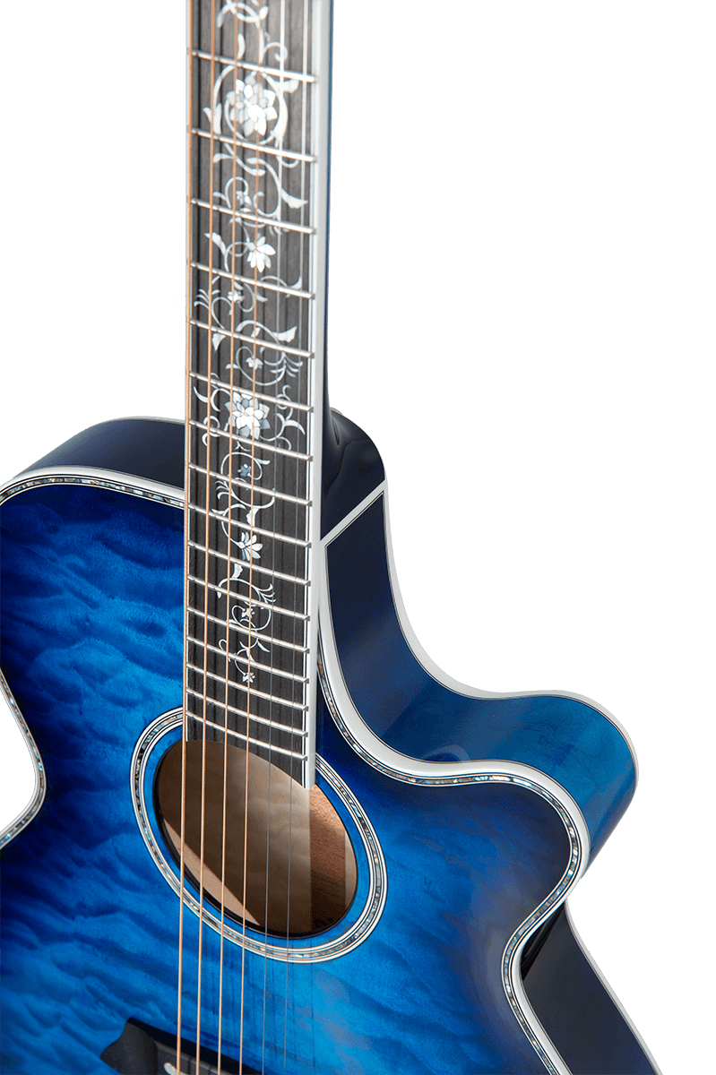 Japão Thin Line Series Tsp100 Fx Cutaway Quilt Azul-escuro Sunburst