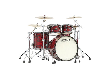 STARCLASSIC MAPLE STAGE 22 DRUM KIT BLACK NICKEL SHELL HARDWARE RED OYSTER