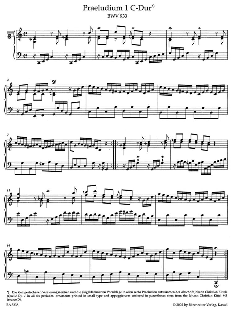 Bach J.S. - Petits Preludes et Fugues - Clavecin Ou Piano