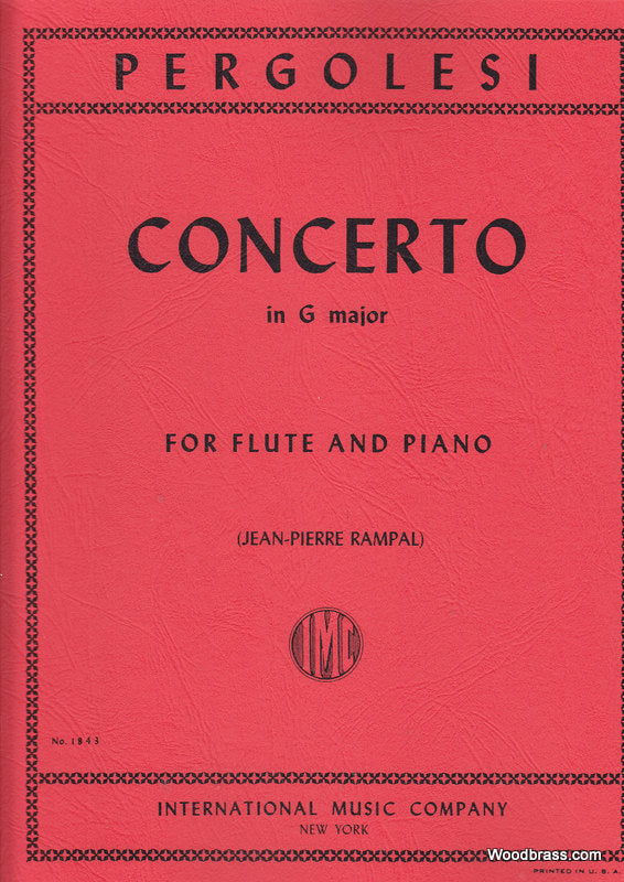 IMC Pergolese - Concerto In G Major - Flute & Piano