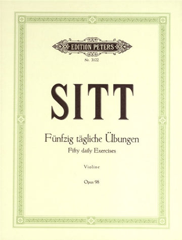 Sitt Hans - 50 Daily Exercises Op.98 - Violin