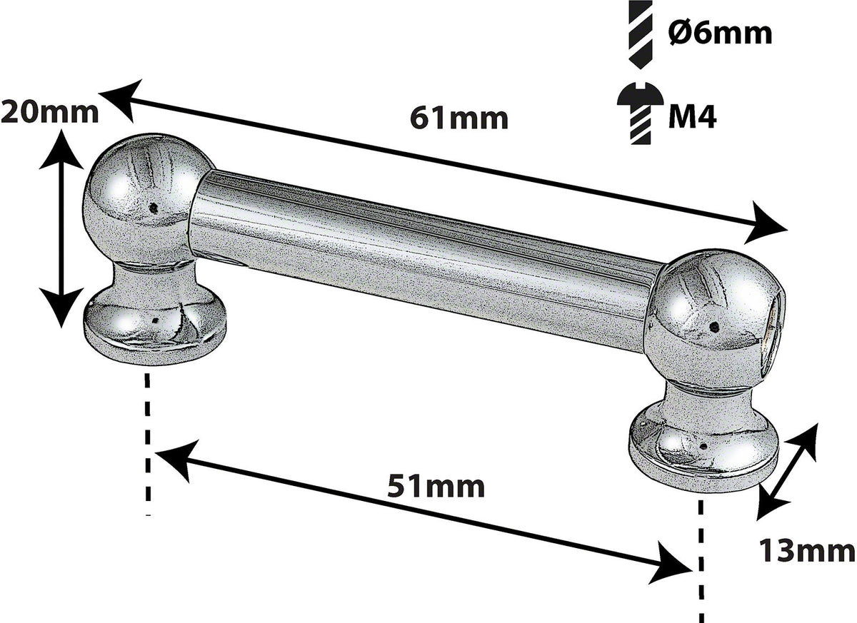 TL12D51 - TUBE LUG - 51MM - DOUBLE ENDED (X1)