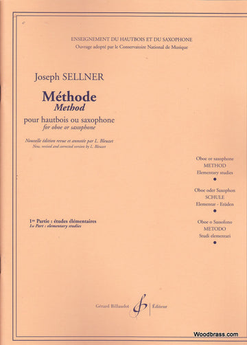Sellner Joseph - Método Vol.1 - Estudos elementares - Para oboé ou saxofone