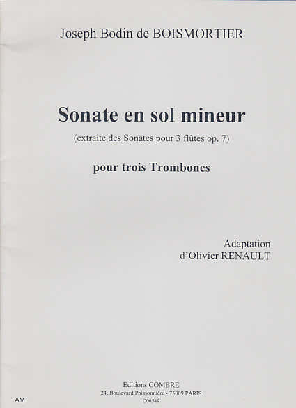 Boismortier - Sonate En Sol Mineur - 3 Trombones