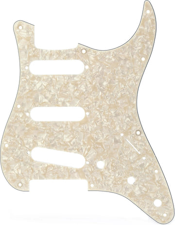 Escudo para Strat SSS branco pérola envelhecido
