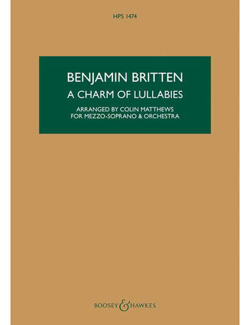 BRITTEN B. - A CHARM OF LULLABIES OP. 41 - VOIX