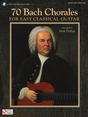 70 Bach Chorales For Easy Classical Guitar + Audio En Ligne - Guitar