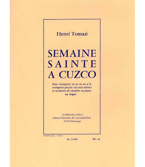 Tomasi H. - Semaine Sainte A Cuzco - Trompette & Piano