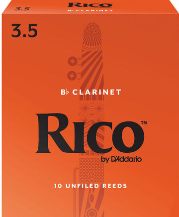 RICO ORANGE BB CLARINET REEDS 3.5