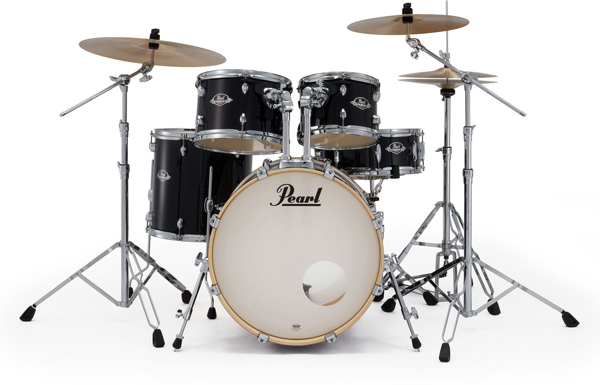 Pearl EXPORT Fusion 20" + HWP-834 + Pacote PX 14/16/20 Jet Black