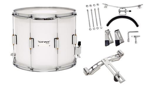 Gewa MARCHING SNARE DRUM 14" x 12" BIRCH WHITE
