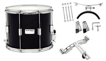 MARCHING SNARE DRUM 14" x 12" BIRCH BLACK