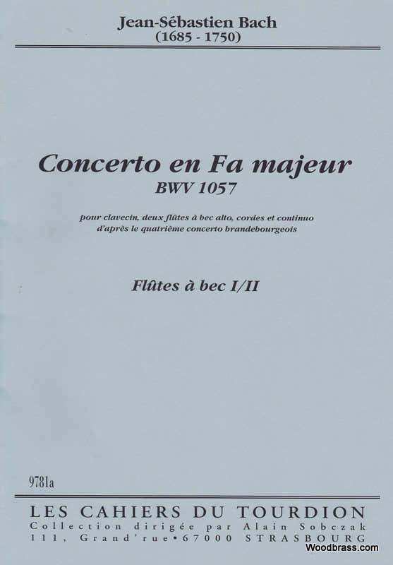 J.S. - Concerto em Fá maior Bwv 1057 - Partitura de maestro
