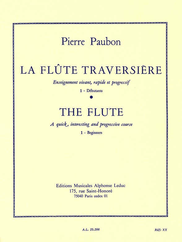 PAUBON PIERRE - LA FLUTE TRAVERSIERE VOL.1