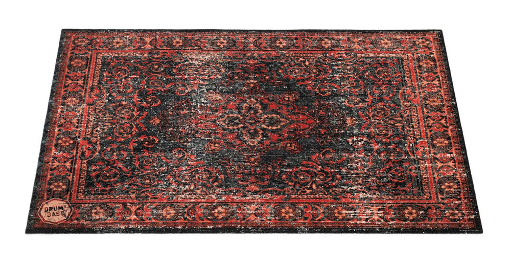 Drum N Base Tapete Vintage Persian 1.30 X 0.90M Antiderrapante - Preto Vermelho