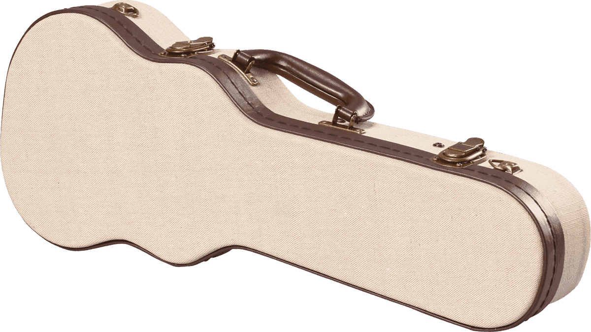Estojo para Ukulele Soprano Bege de Madeira Deluxe - GW