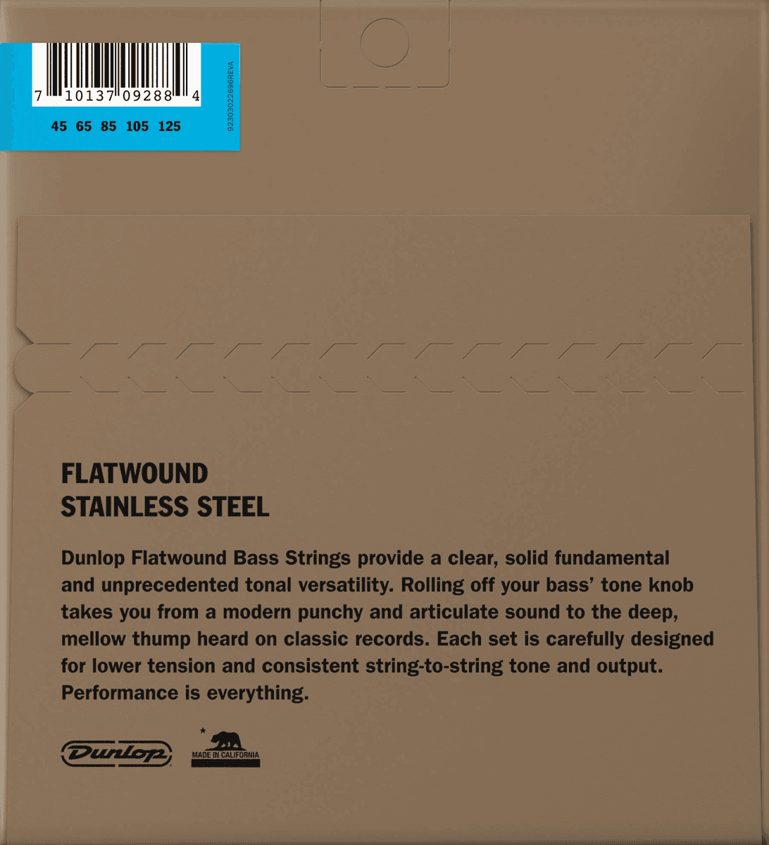 BASS STRINGS FLAT NET SETS FLAT NETS LONG SCALE 5 STRINGS 45-125
