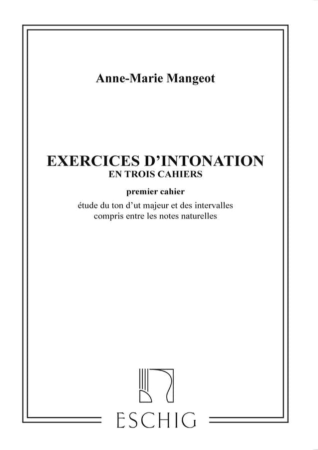 Mangeot - Exercices D'intonation Vol 1