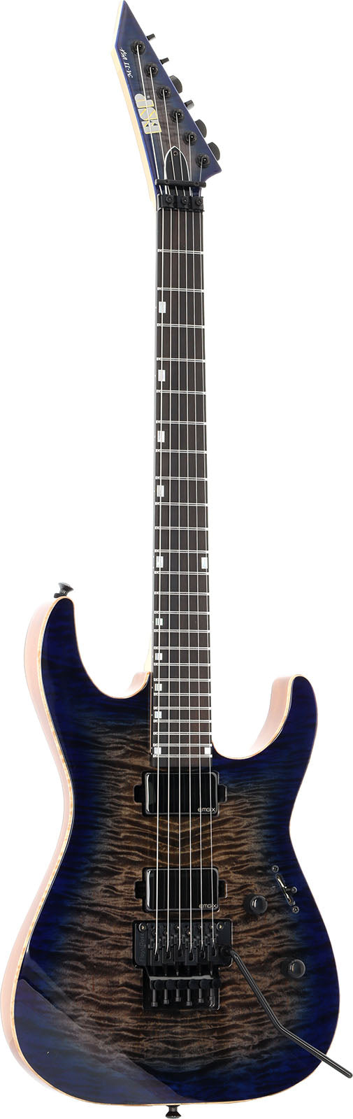 M-II DX USA FR Maple flameado Blue Moon EMG