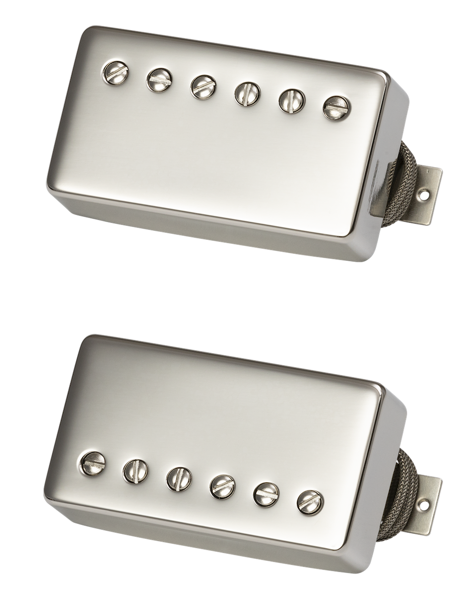 Gibson Accessories Custombucker Conjunto Correspondente Double Black True Historic Capas de Níquel