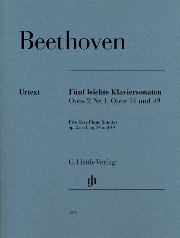 Beethoven L.V. - Cinco sonatas fáceis para piano Op.2/1 Op.14 & 49