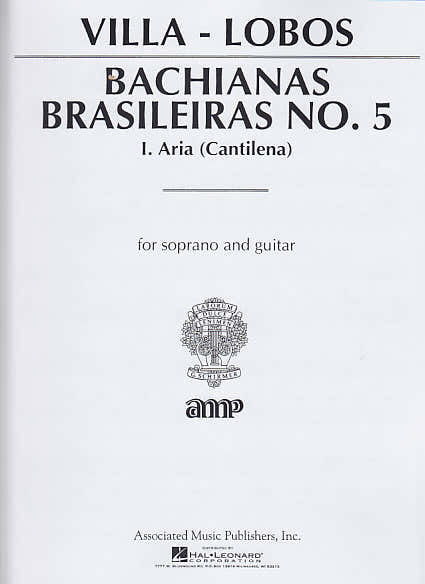 VILLA-lobos - Bachianas Brasileiras N°5 - I. Aria (cantilena) - Soprano et Guitare