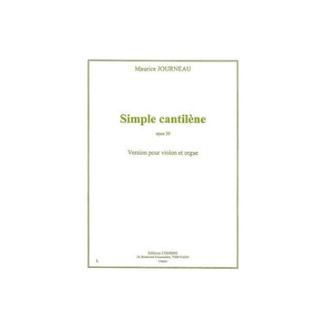 Journeau - Simple Cantilène Op. 50 - Violino e Órgão