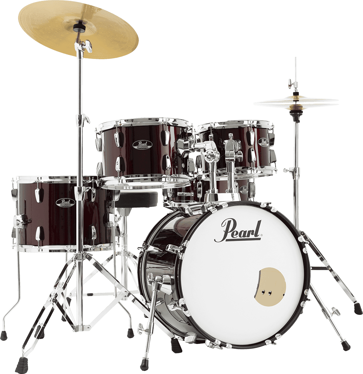 ROADSHOW JAZZ 18 WINE RED + SOLAR CYMBALS